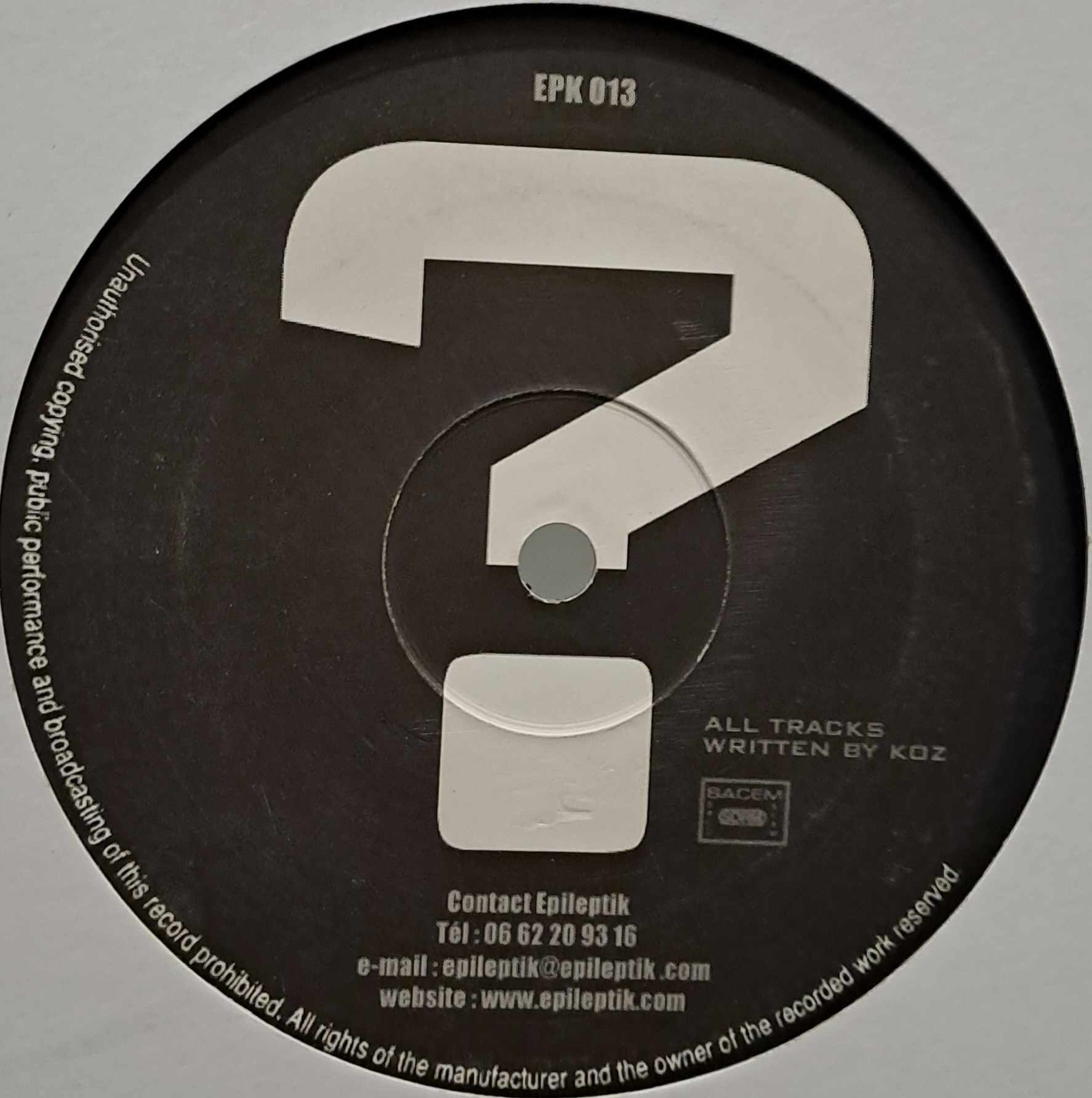 Epileptik 13 - vinyle hardcore